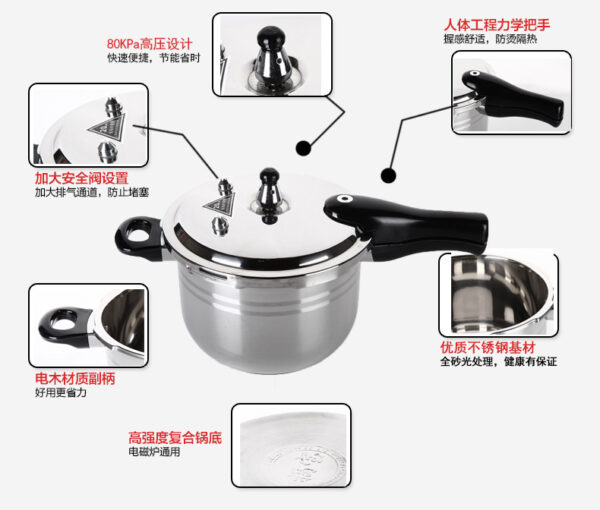 RKT4 Thickened Stainless Steel Pressure Cooker - Image 2