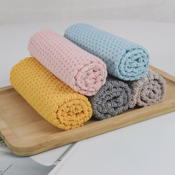 Thickened Microfiber Kitchen Dishcloth – Multi-Functional Oil-Absorbing & Water-Absorbing Cloth