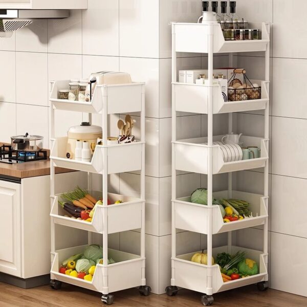 Multi-Layer Kitchen Storage Rack – Fruit and Vegetable Basket Trolley