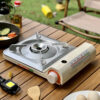 Outdoor Portable Windproof Gas Stove – Ultra-Thin Smokeless Grill for Camping
