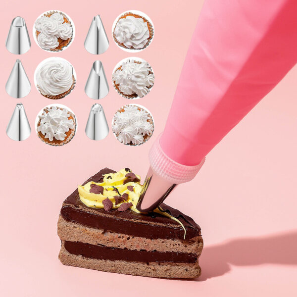 Stainless Steel Decorating Nozzle Set – Cake Decorating Tool with EVA Bag