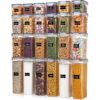 Kitchen Fresh-Keeping Food Grade PP Storage Box – 24-Piece Transparent Sealed Jar Set